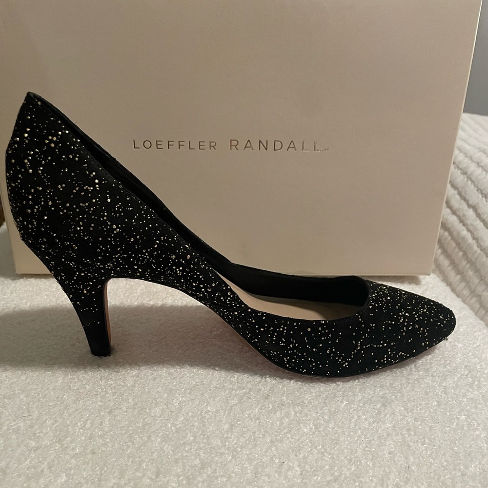 Loeffler Randall Black Tamsin Pumps with Gold Flecks Size 8 - Picture 5 of 8